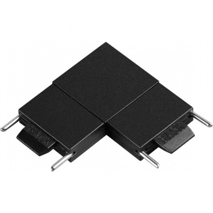 Соединитель с токопроводом "L" NOVOTECH EASY 135267 SHINO NT24 000 для низковольтного шинопровода IP20 24V черный NV-135267